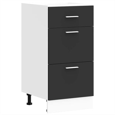 Alakaappi Musta 40x46x81,5 cm Engineered Wood