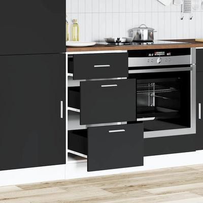 Alakaappi Musta 40x46x81,5 cm Engineered Wood