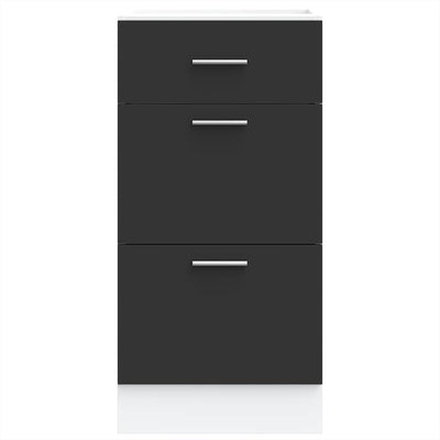 Alakaappi Musta 40x46x81,5 cm Engineered Wood