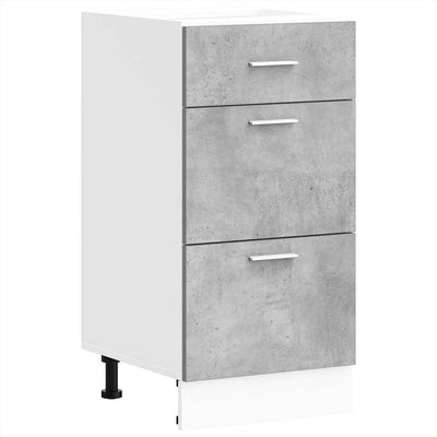 Alakaappi Betonin Harmaa 40x46x81,5 cm Suunniteltu puu