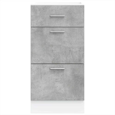 Alakaappi Betonin Harmaa 40x46x81,5 cm Suunniteltu puu