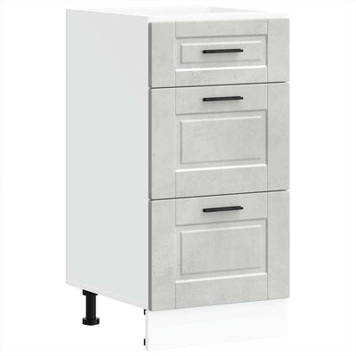 Harmaa keittiön pohjakaappi porto betoni Cristofie (suunniteltu puu)