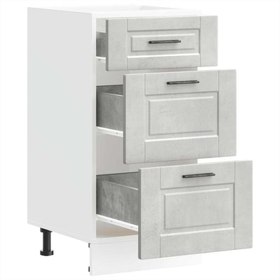 Harmaa keittiön pohjakaappi porto betoni Cristofie (suunniteltu puu)