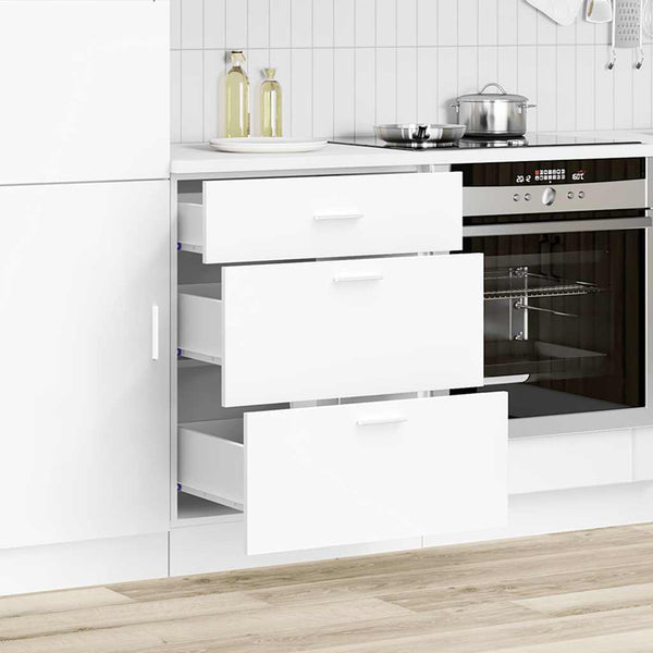 Keittiön pöytäkaappi "Lyon" valkoinen tekninen puu
