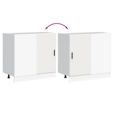 Valkoinen altaan pohjakaappi Pompilas (suunniteltu puu)