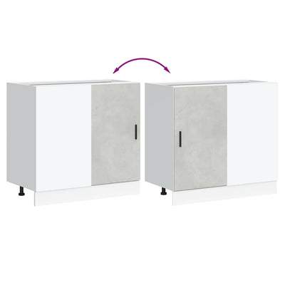 Harmaa altaan pohjakaappi Pompilas (teknillinen puu)