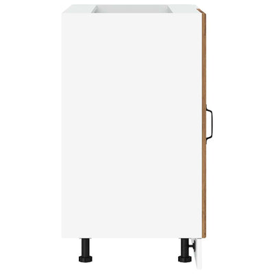 Altaan pohjakaappi Pompilas (vanhaa puuta suunniteltu puu)