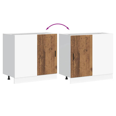 Altaan pohjakaappi Pompilas (vanhaa puuta suunniteltu puu)