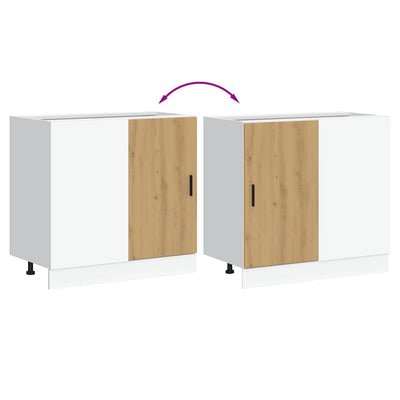 Käsityöläinen tammi altaan pohjakaappi suunniteltu puu Pompilas