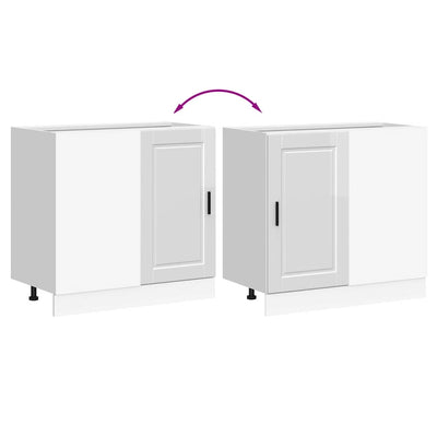 Valkoinen keittiön pohjakaappi porto Cristofie (korkeakiiltoinen)