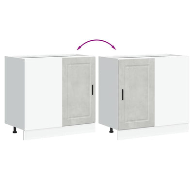 Harmaa keittiön pohjakaappi porto betoni Cristofie (suunniteltu puu)