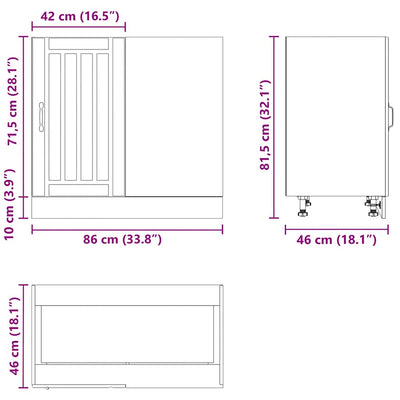 Valkoinen altaan pohjakaappi lucca Armie (korkeakiiltoinen)