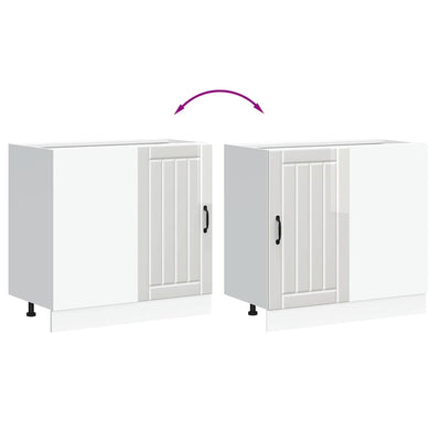 Valkoinen altaan pohjakaappi lucca Armie (korkeakiiltoinen)