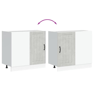 Betoniharmaa altaan pohjakaappi lucca Armie (puinen)