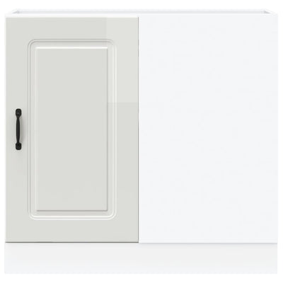 Valkoinen keittiön pohjakaappi kalmar Tacue (korkeakiiltoinen)