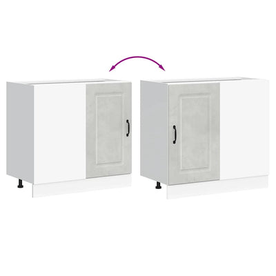 Harmaa keittiön pohjakaappi kalmar Tacue (suunniteltu puu)