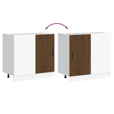 Ruskea keittiön pohjakaappi kalmar Tacue (suunniteltu puu)