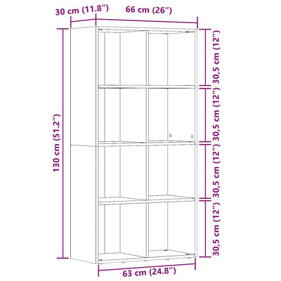 Kirjakaappi Vanha Puu 66x30x130 cm Suunniteltu puu