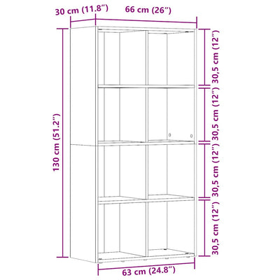 Kirjahylly artesaani tammi 66x30x130 cm tekninen puu