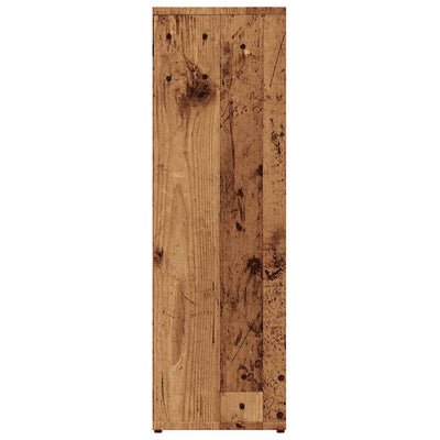 Vanha puu kirjahylly Lazaruc 45x25x80cm (lastulevy)