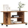 Vanha puu tv-taso rullapyörillä Boica 80x40x45cm (puinen)