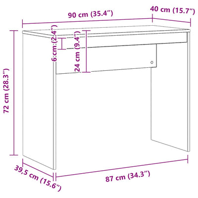 Artesaani tammi työpöytä Nelli 90x40x72cm (puinen)