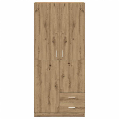 Vaatekaappi käsityöläinen tammi 80x52x180 cm lastulevy