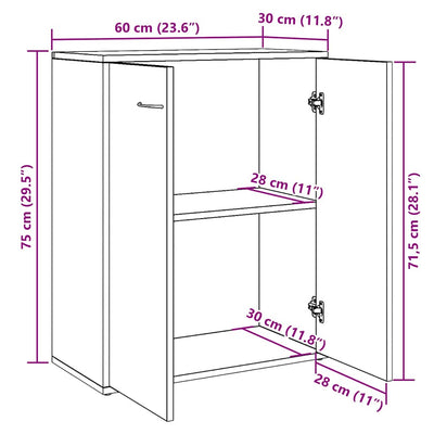 Senkki vanhaa puuta 60x30x75 cm tekninen puu