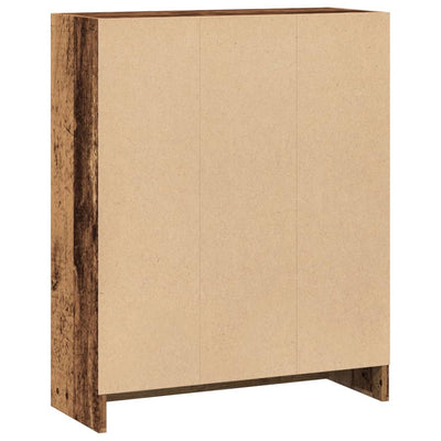 Kirjahylly vanha puu 60x24x76 cm tekninen puu