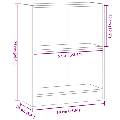Kirjahylly vanha puu 60x24x76 cm tekninen puu