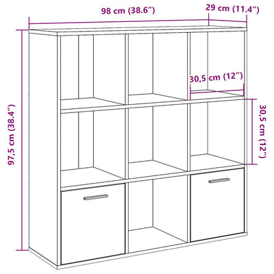 Kirjahylly artesaani tammi 98x29x97,5 cm tekninen puu