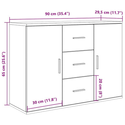 Senkki artesaani tammi 90x29,5x65 cm tekninen puu