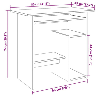 Artesaani tammi työpöytä Seiden 80x45x74cm (puinen)