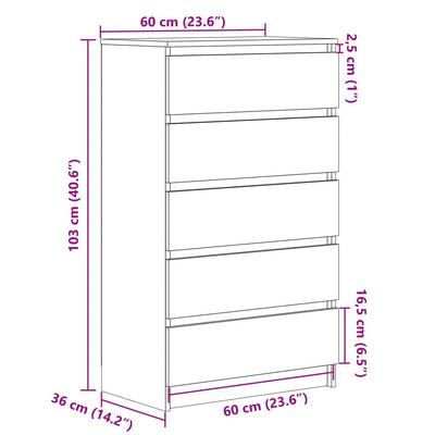 Laatikosto artesaani tammi 60x36x103 cm tekninen puu