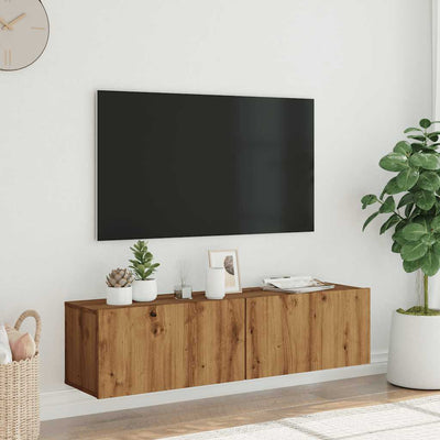 TV-seinäkaappi artesaani tammi 120x30x30 cm tekninen puu