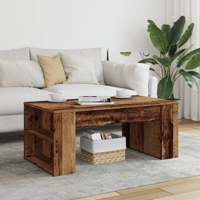 Sohvapöytä vanha puu 102x55x42 cm tekninen puu