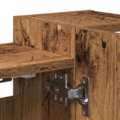 Vanha puu kylpyhuoneen peilikaappi Cadipe 80x20,5x64cm (lastulevy)