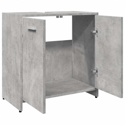 kylpyhuoneen pesuallaskaappi betoni harmaa 60x33x60 cm