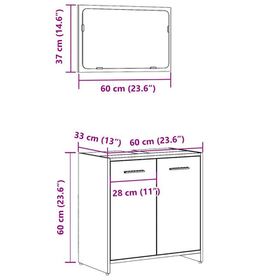 Kylpyhuonekaappi peilillä Sinigalia (vanhaa puutavaraa)