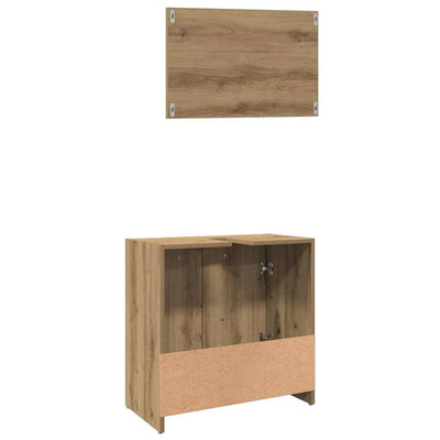 Tammi kylpyhuonekaappi peilillä käsityöläinen Sinigalia (suunniteltu puu)