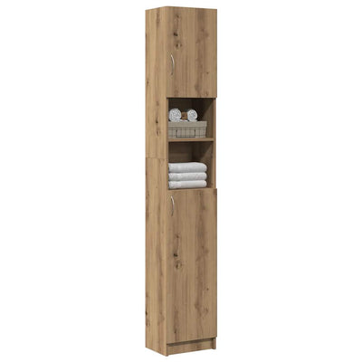 Kylpyhuoneen kaappi artesaani tammi 32x25,5x190 cm tekninen puu