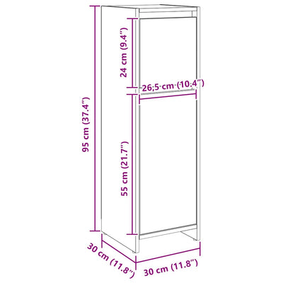 Käsityöläinen tammi kylpyhuoneen kaappi Ciang 30x30x95cm (puinen)