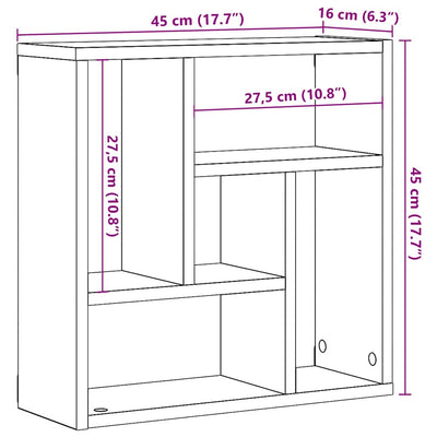 seinähylly käsityöläinen tammi 45x16x45 cm lastulevy
