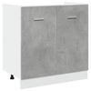 Allaskaappi betoninharmaa 80x46x81,5 cm lastulevy