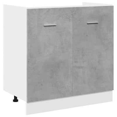 Allaskaappi betoninharmaa 80x46x81,5 cm lastulevy