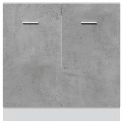 Allaskaappi betoninharmaa 80x46x81,5 cm lastulevy