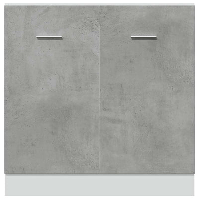 Betoninharmaa allaskaappi Pompilas 80x46x81,5cm (lastulevy)