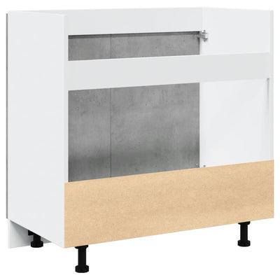 Allaskaappi betoninharmaa 80x46x81,5 cm lastulevy