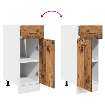 Vanha puu alalipastokaappi Pompilas 30x46x81,5cm (lastulevy)