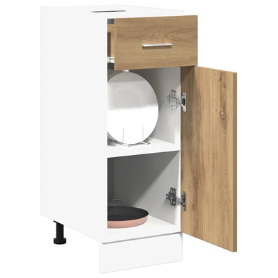 Käsityöläinen tammi alakaappi laatikolla Pompilas 30x46x81,5cm